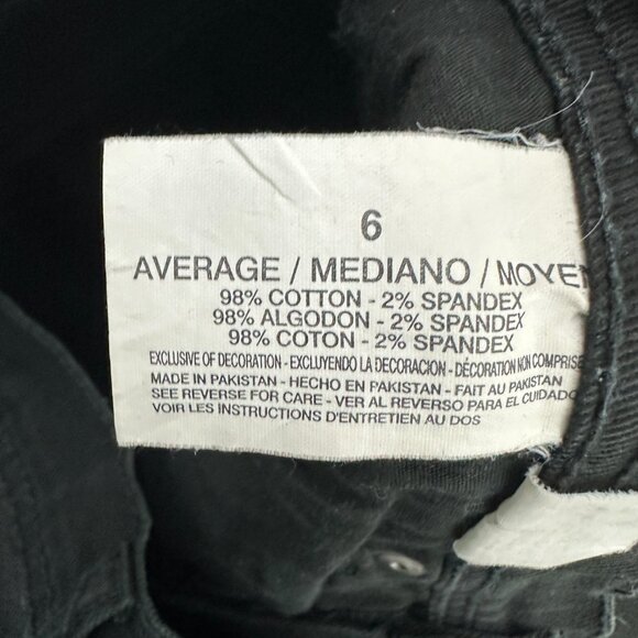 Gloria Vanderbilt Amanda Straight Leg Women's size 6 Black Denim Jeans - Picture 3 of 4